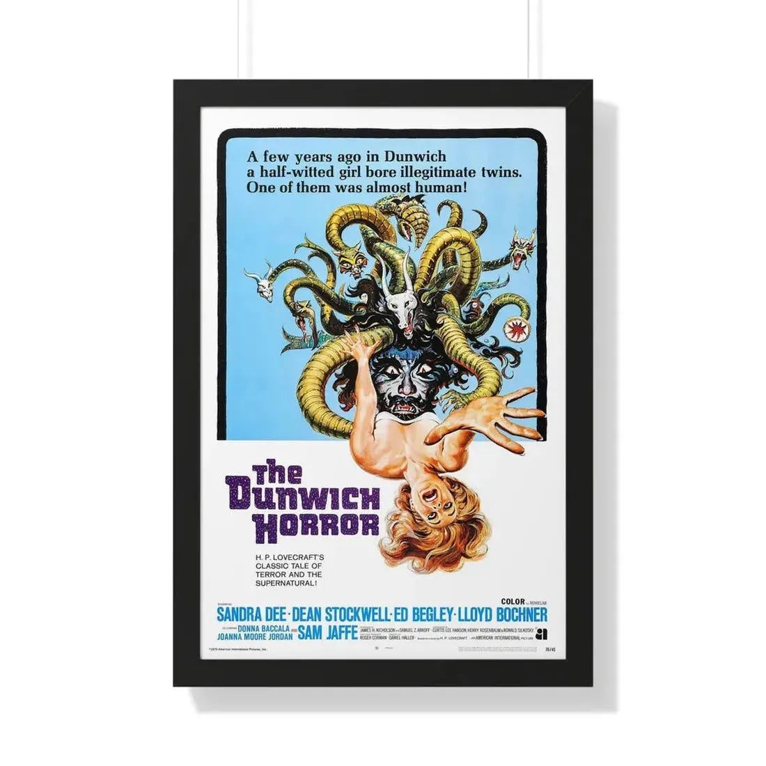 THE DUNWICH HORROR 1970 - Framed Movie Poster 20" x 30" Black - The Sticker Space