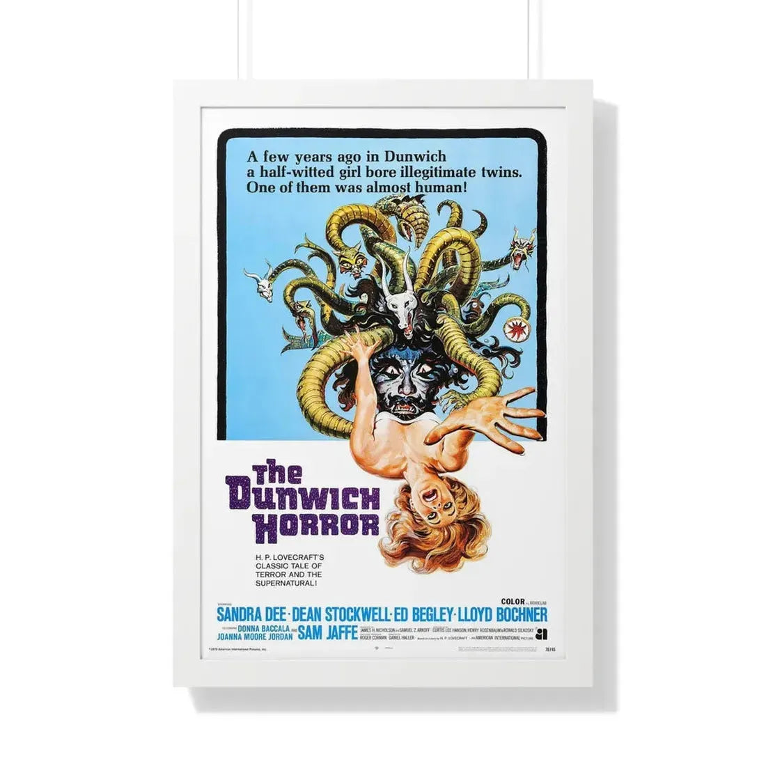 THE DUNWICH HORROR 1970 - Framed Movie Poster 20" x 30" White - The Sticker Space