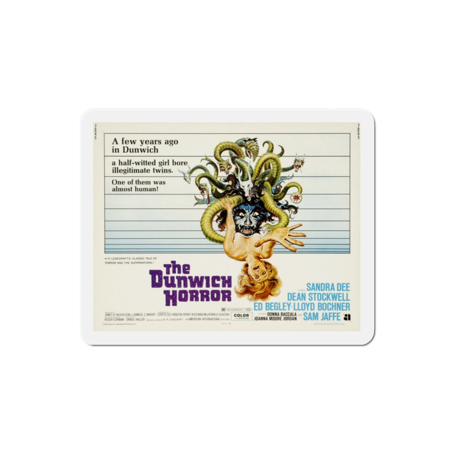 The Dunwich Horror 1970 Movie Poster Die-Cut Magnet-2" x 2"-The Sticker Space