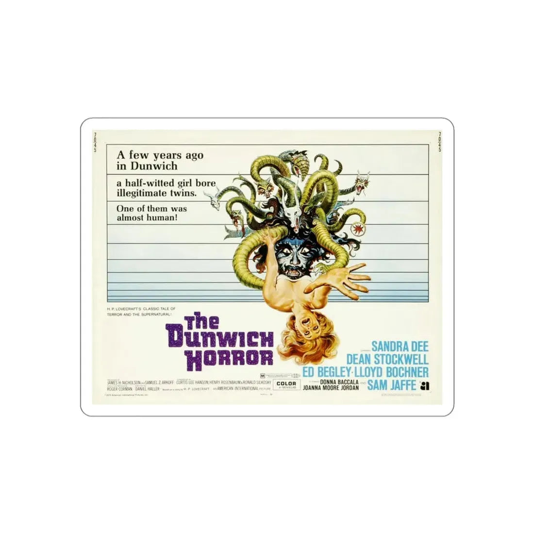 The Dunwich Horror 1970 Movie Poster STICKER Vinyl Die-Cut Decal 4 Inch - The Sticker Space