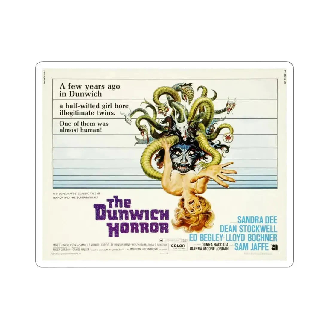 The Dunwich Horror 1970 Movie Poster - STICKER Vinyl Kiss-Cut Decal 4 Inch White - The Sticker Space