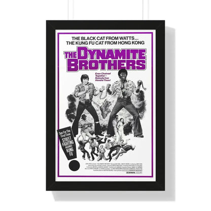 THE DYNAMITE BROTHERS (STUD BROWN) 1974 - Framed Movie Poster 16″ x 24″ Black - The Sticker Space