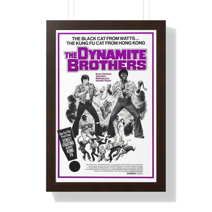 THE DYNAMITE BROTHERS (STUD BROWN) 1974 - Framed Movie Poster-16″ x 24″-The Sticker Space