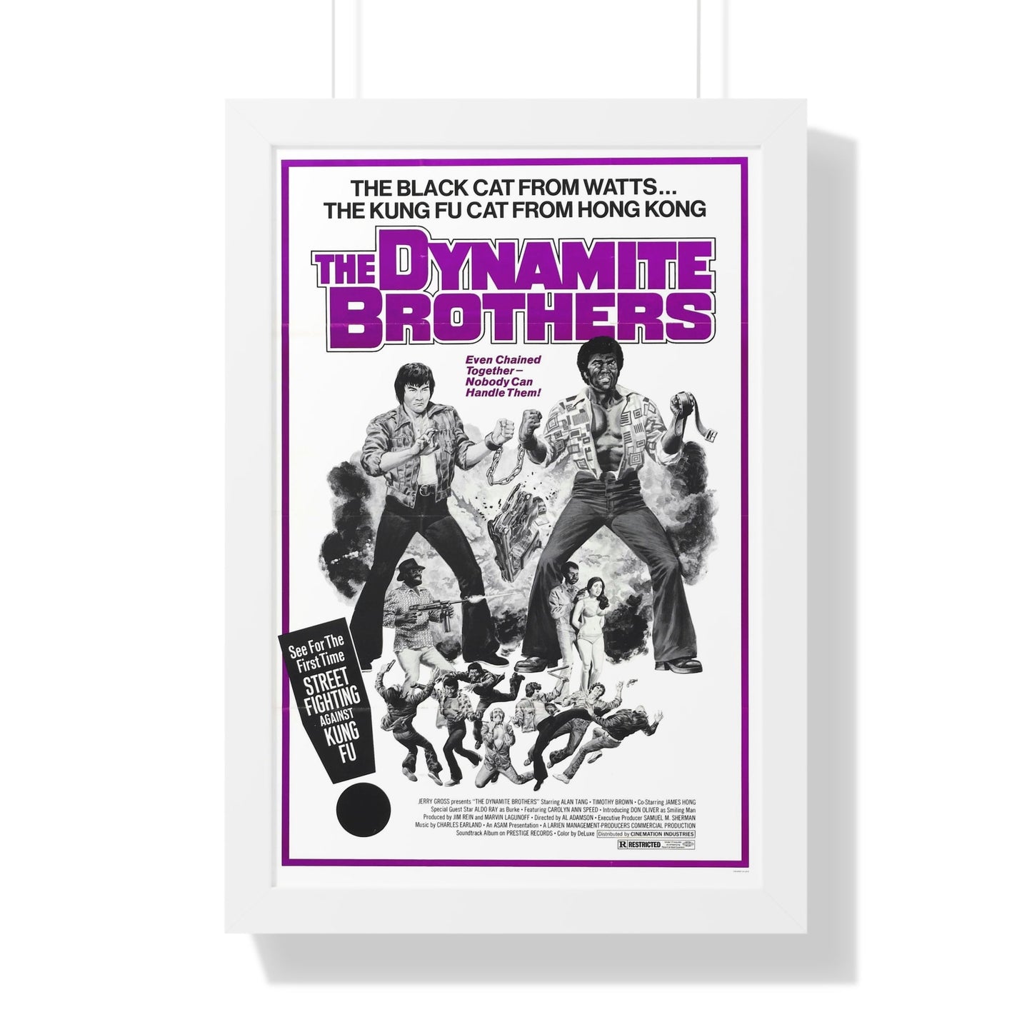 THE DYNAMITE BROTHERS (STUD BROWN) 1974 - Framed Movie Poster-16″ x 24″-The Sticker Space