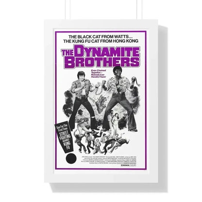 THE DYNAMITE BROTHERS (STUD BROWN) 1974 - Framed Movie Poster 16″ x 24″ White - The Sticker Space