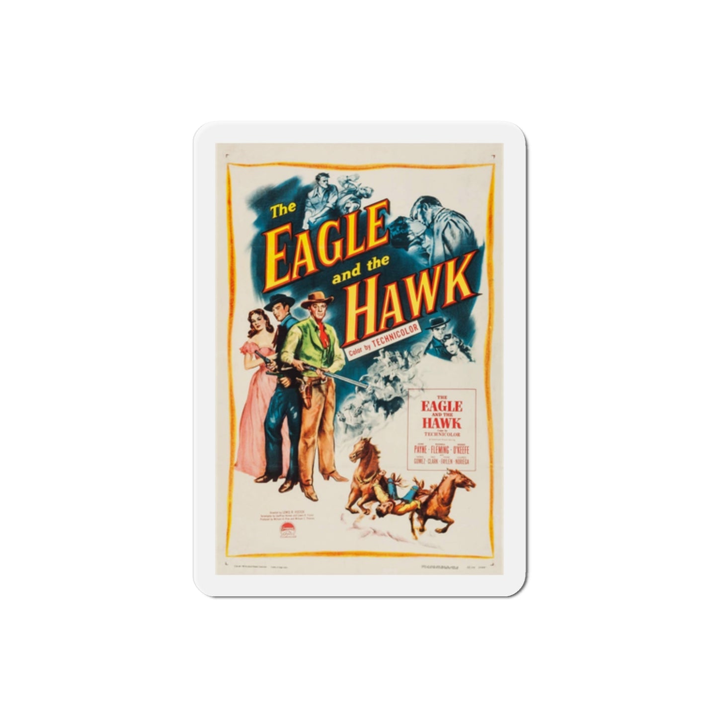 The Eagle and the Hawk 1950 Movie Poster Die-Cut Magnet-2 Inch-The Sticker Space