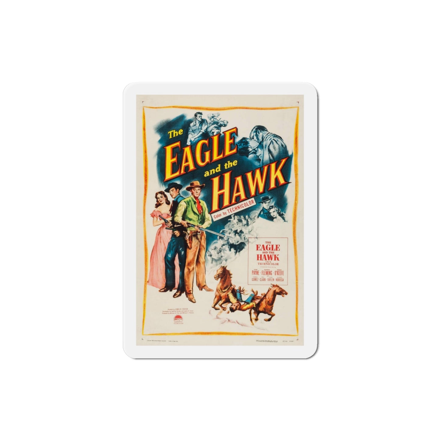 The Eagle and the Hawk 1950 Movie Poster Die-Cut Magnet-3 Inch-The Sticker Space