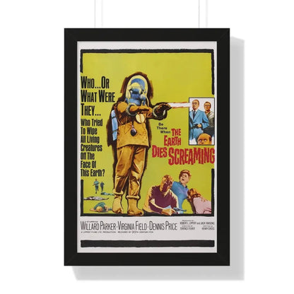 THE EARTH DIES SCREAMING 1964 - Framed Movie Poster 16″ x 24″ Black - The Sticker Space