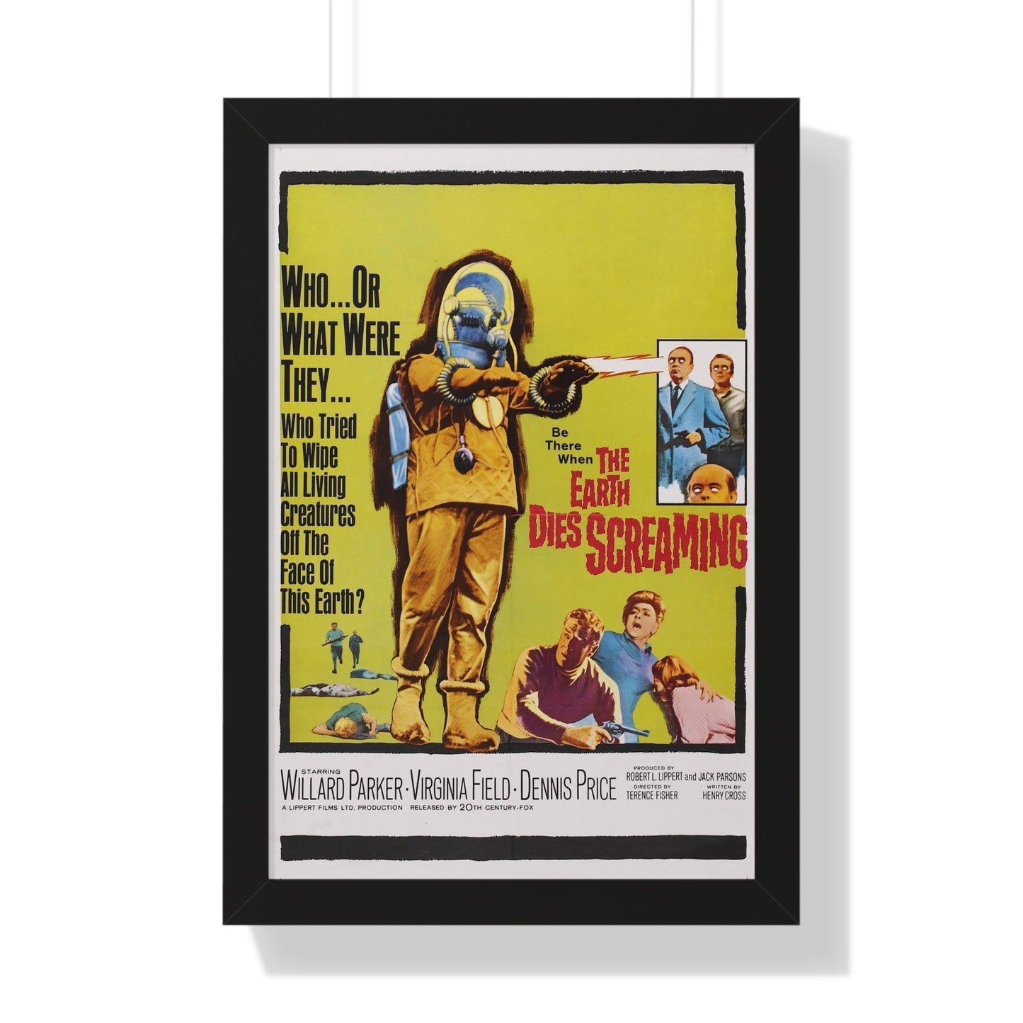 THE EARTH DIES SCREAMING 1964 - Framed Movie Poster-16″ x 24″-The Sticker Space