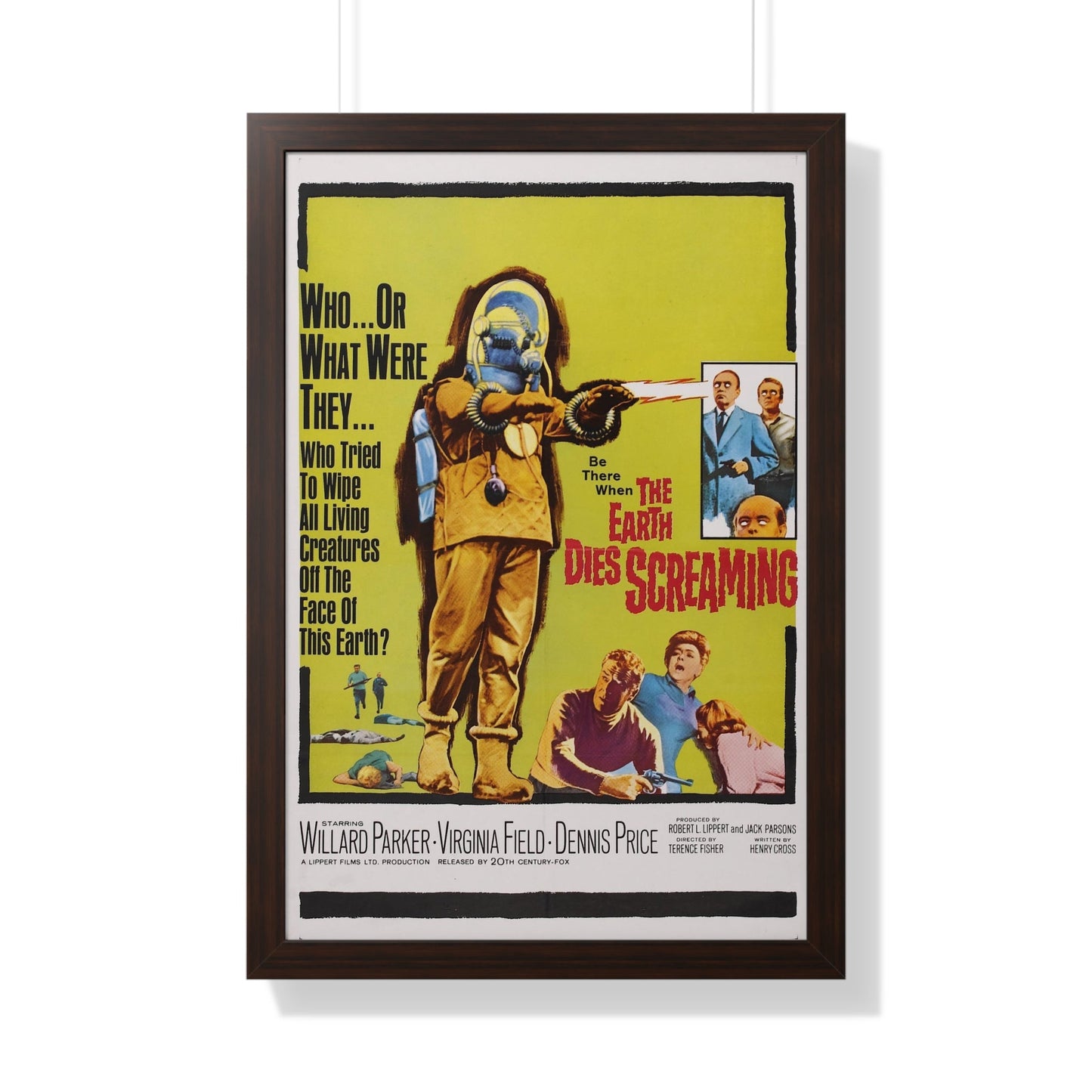 THE EARTH DIES SCREAMING 1964 - Framed Movie Poster-20" x 30"-The Sticker Space