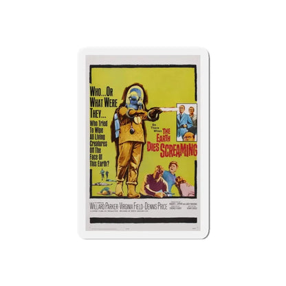 THE EARTH DIES SCREAMING 1964 Movie Poster - Refrigerator Magnet 6 Inch Die-Cut - The Sticker Space