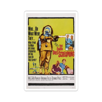THE EARTH DIES SCREAMING 1964 Movie Poster - STICKER Vinyl Kiss-Cut Decal 2 Inch White - The Sticker Space