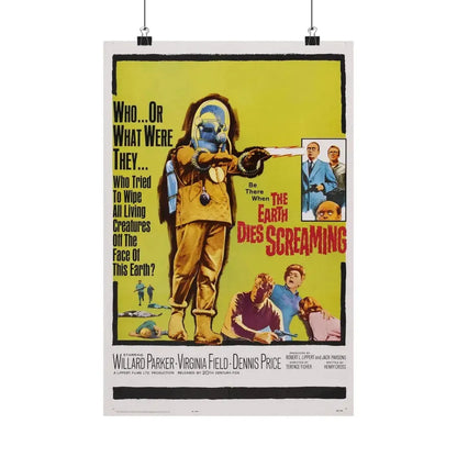 THE EARTH DIES SCREAMING 1964 - Paper Movie Poster 12″ x 18″ Matte - The Sticker Space