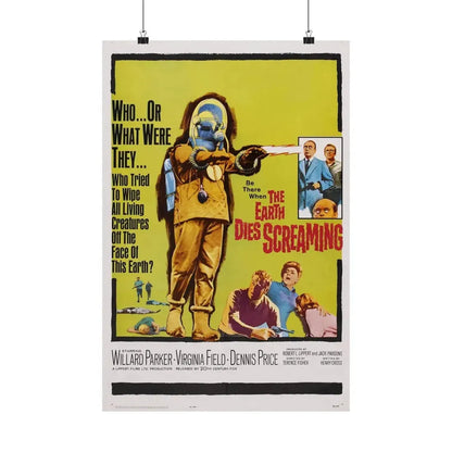 THE EARTH DIES SCREAMING 1964 - Paper Movie Poster 16″ x 24″ Matte - The Sticker Space