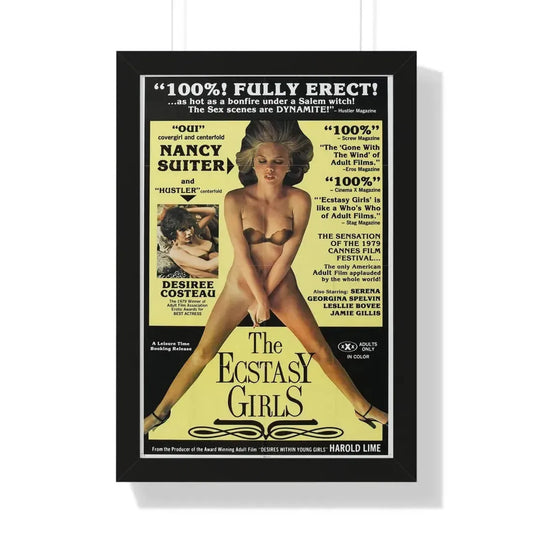 THE ECSTASY GIRLS 1979 - Framed Movie Poster 16″ x 24″ Black - The Sticker Space