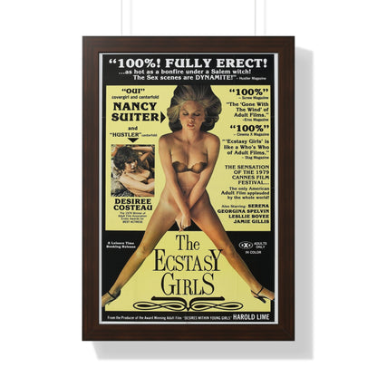 THE ECSTASY GIRLS 1979 - Framed Movie Poster-16″ x 24″-The Sticker Space