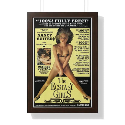 THE ECSTASY GIRLS 1979 - Framed Movie Poster 16″ x 24″ Walnut - The Sticker Space