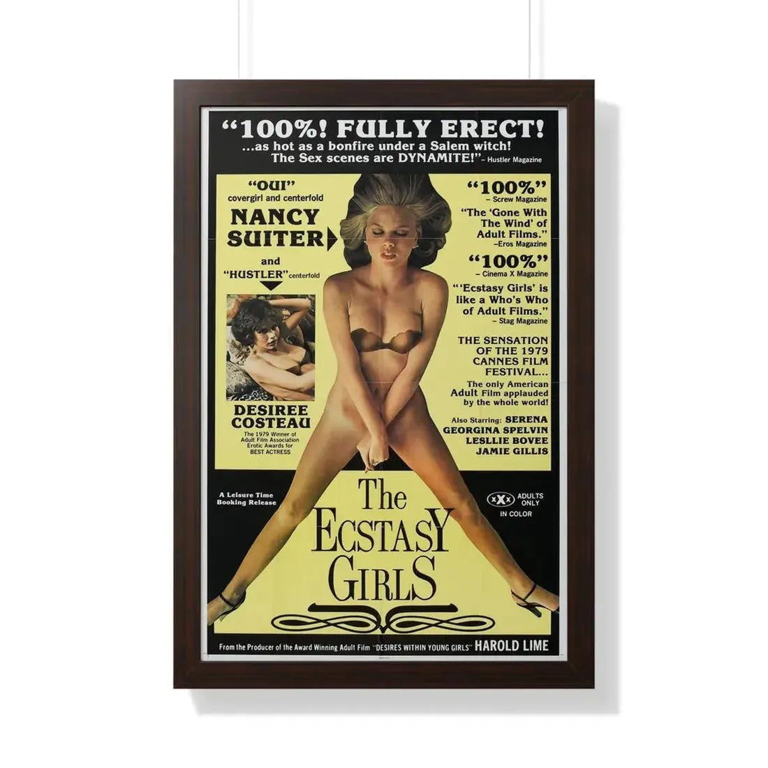 THE ECSTASY GIRLS 1979 - Framed Movie Poster 20" x 30" Walnut - The Sticker Space