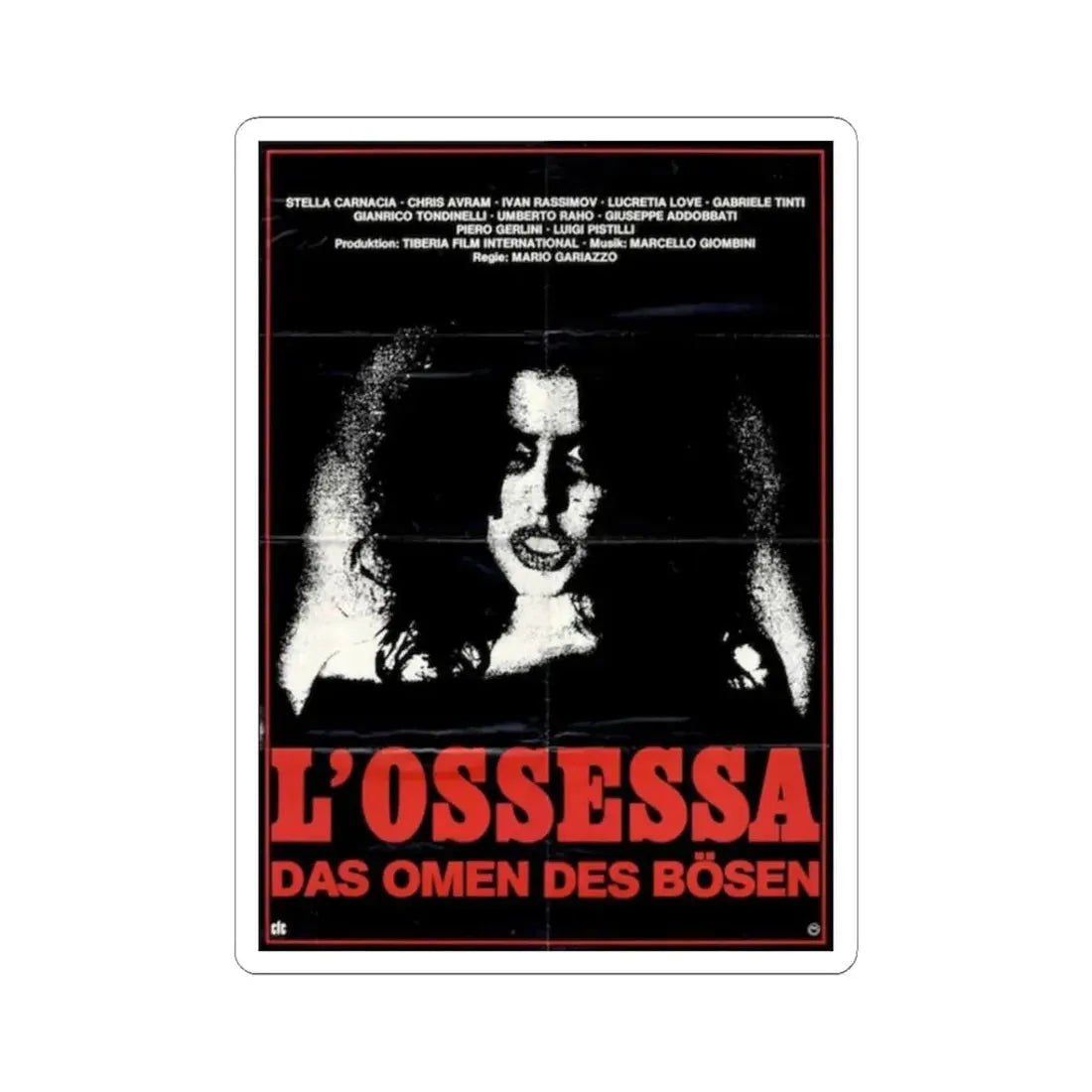 THE EERIE MIDNIGHT HORROR SHOW (THE SEXORCIST) 1974 Movie Poster - STICKER Vinyl Kiss-Cut Decal 3 Inch White - The Sticker Space