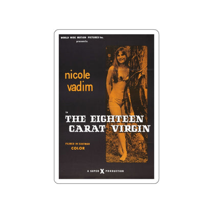 THE EIGHTEEN CARAT VIRGIN 1971 Movie Poster STICKER Vinyl Die-Cut Decal-White-The Sticker Space