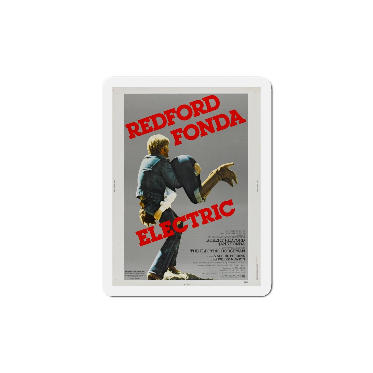 The Electric Horseman 1979 Movie Poster Die-Cut Magnet-6 × 6"-The Sticker Space