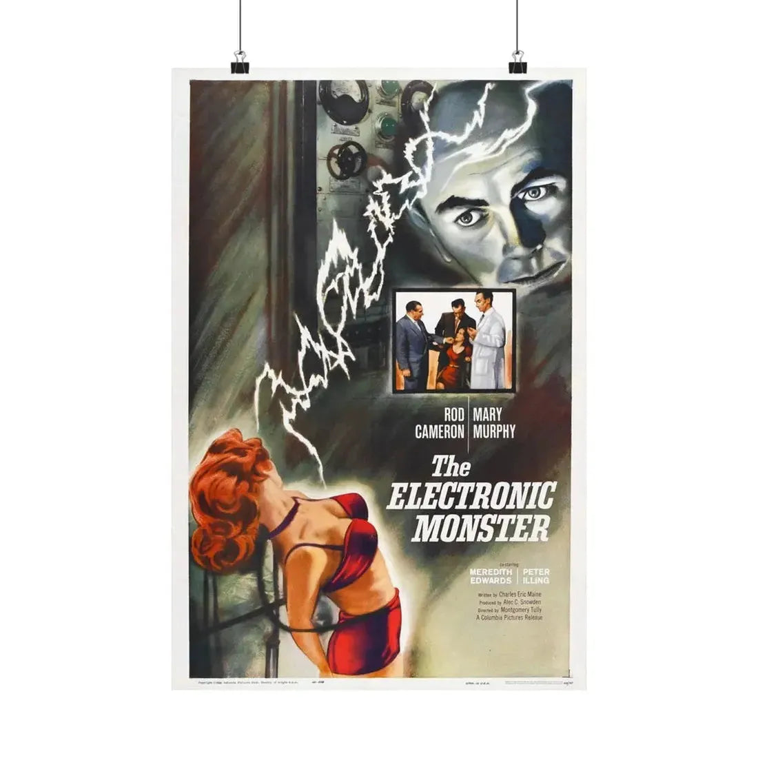 THE ELECTRONIC MONSTER 1958 - Paper Movie Poster 16″ x 24″ Matte - The Sticker Space