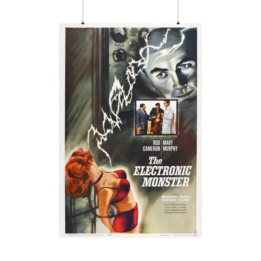 THE ELECTRONIC MONSTER 1958 - Paper Movie Poster 36" x 54" Matte - The Sticker Space