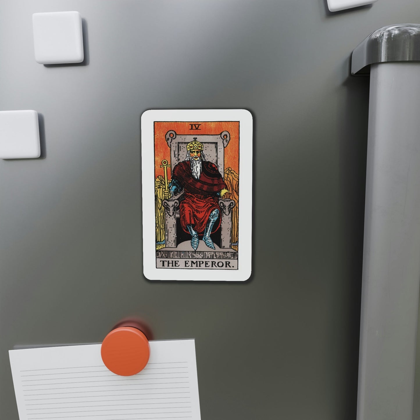 The Emperor (Tarot Card) Die-Cut Magnet-The Sticker Space