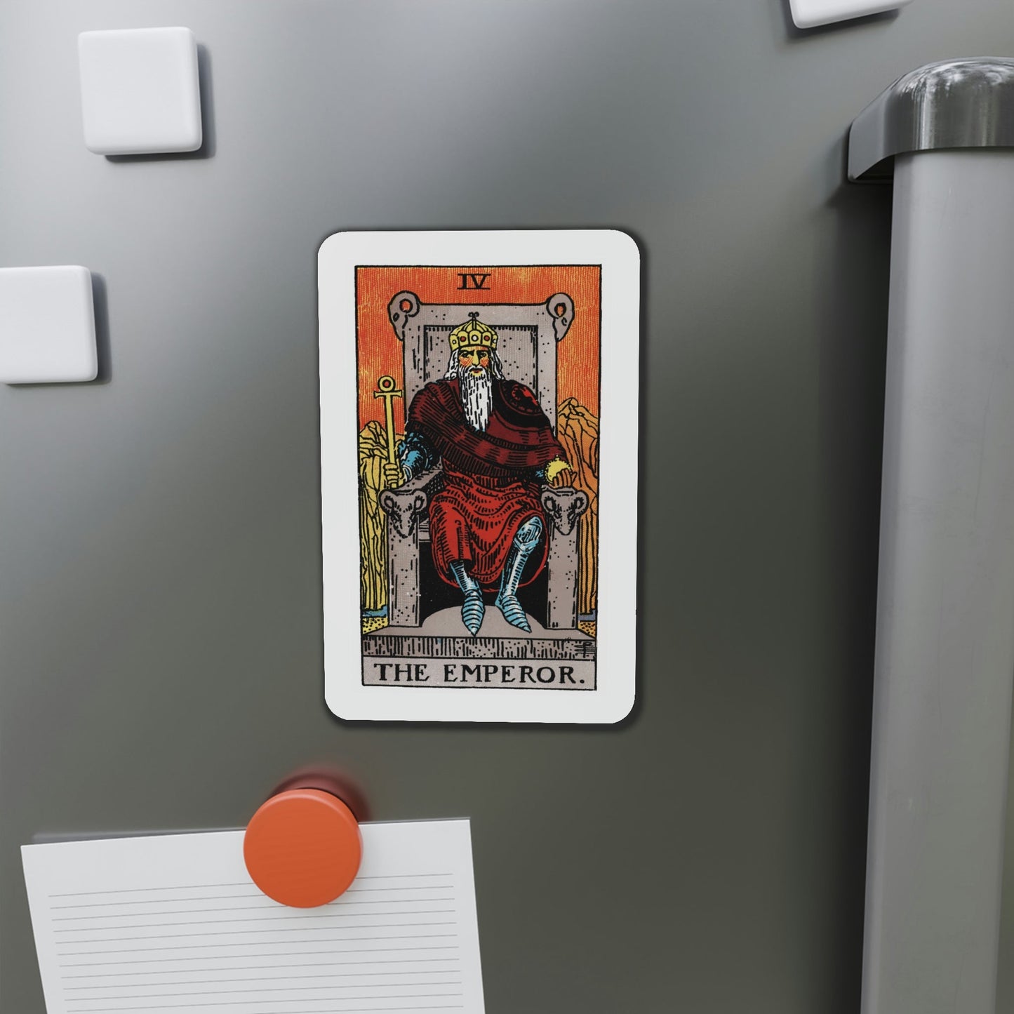 The Emperor (Tarot Card) Die-Cut Magnet-The Sticker Space