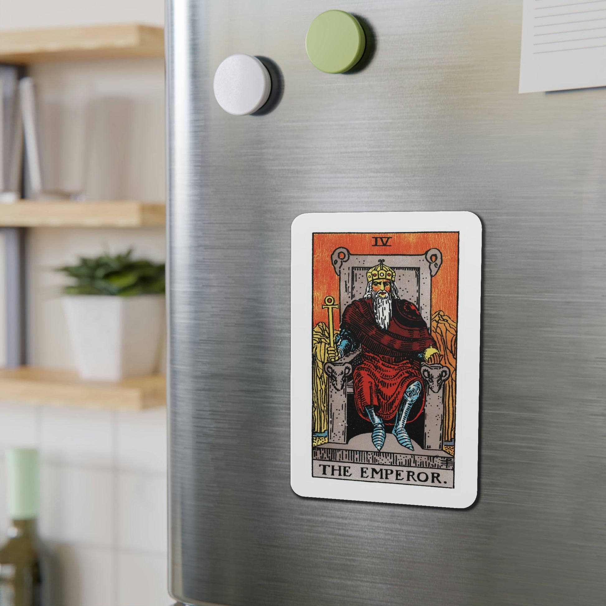 The Emperor (Tarot Card) Die-Cut Magnet-The Sticker Space