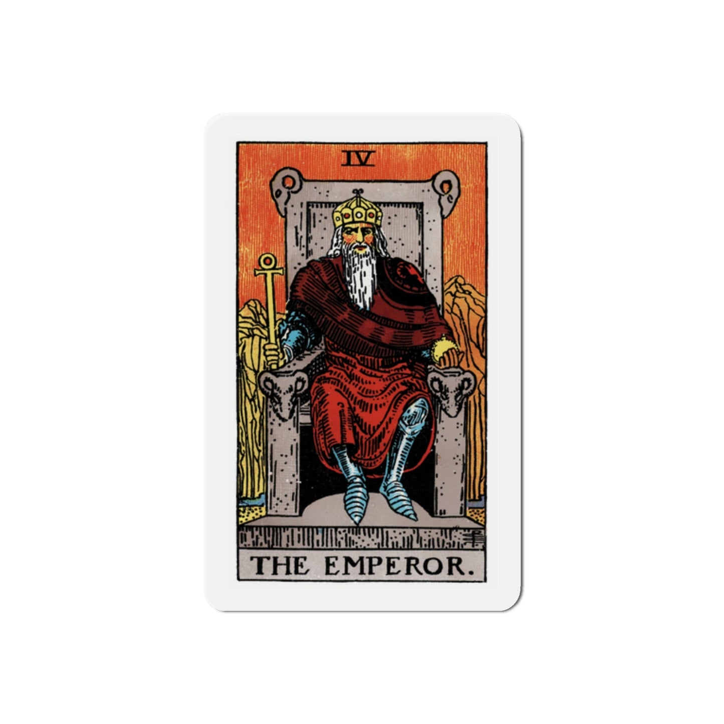 The Emperor (Tarot Card) Die-Cut Magnet-2 Inch-The Sticker Space