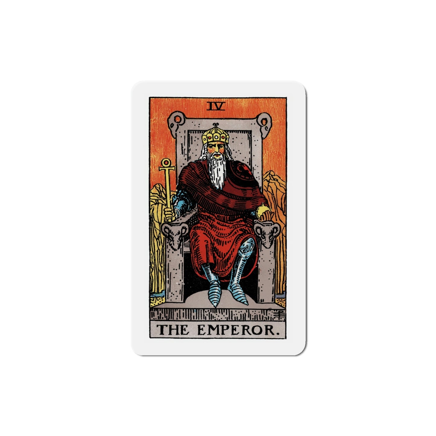 The Emperor (Tarot Card) Die-Cut Magnet-5 Inch-The Sticker Space