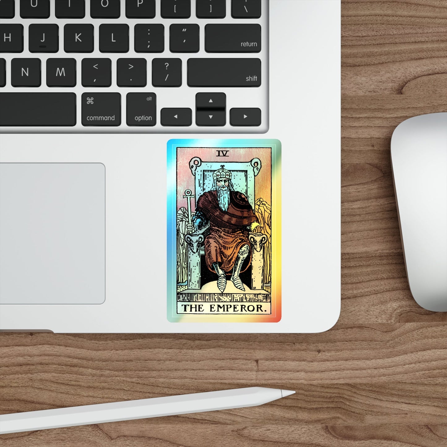 The Emperor (Tarot Card) Holographic STICKER Die-Cut Vinyl Decal-The Sticker Space