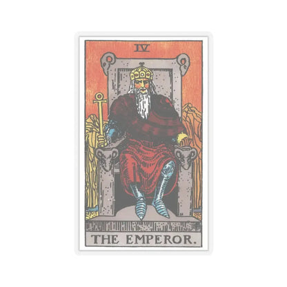 The Emperor (Tarot Card) STICKER Vinyl Kiss-Cut Decal 2 Inch Transparent - The Sticker Space