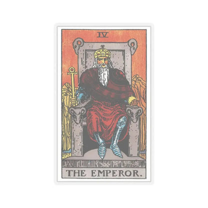 The Emperor (Tarot Card) STICKER Vinyl Kiss-Cut Decal 6 Inch Transparent - The Sticker Space