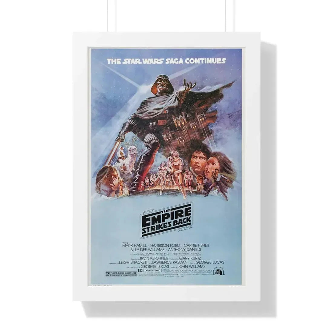 THE EMPIRE STRIKES BACK 1980 - Framed Movie Poster 16″ x 24″ White - The Sticker Space