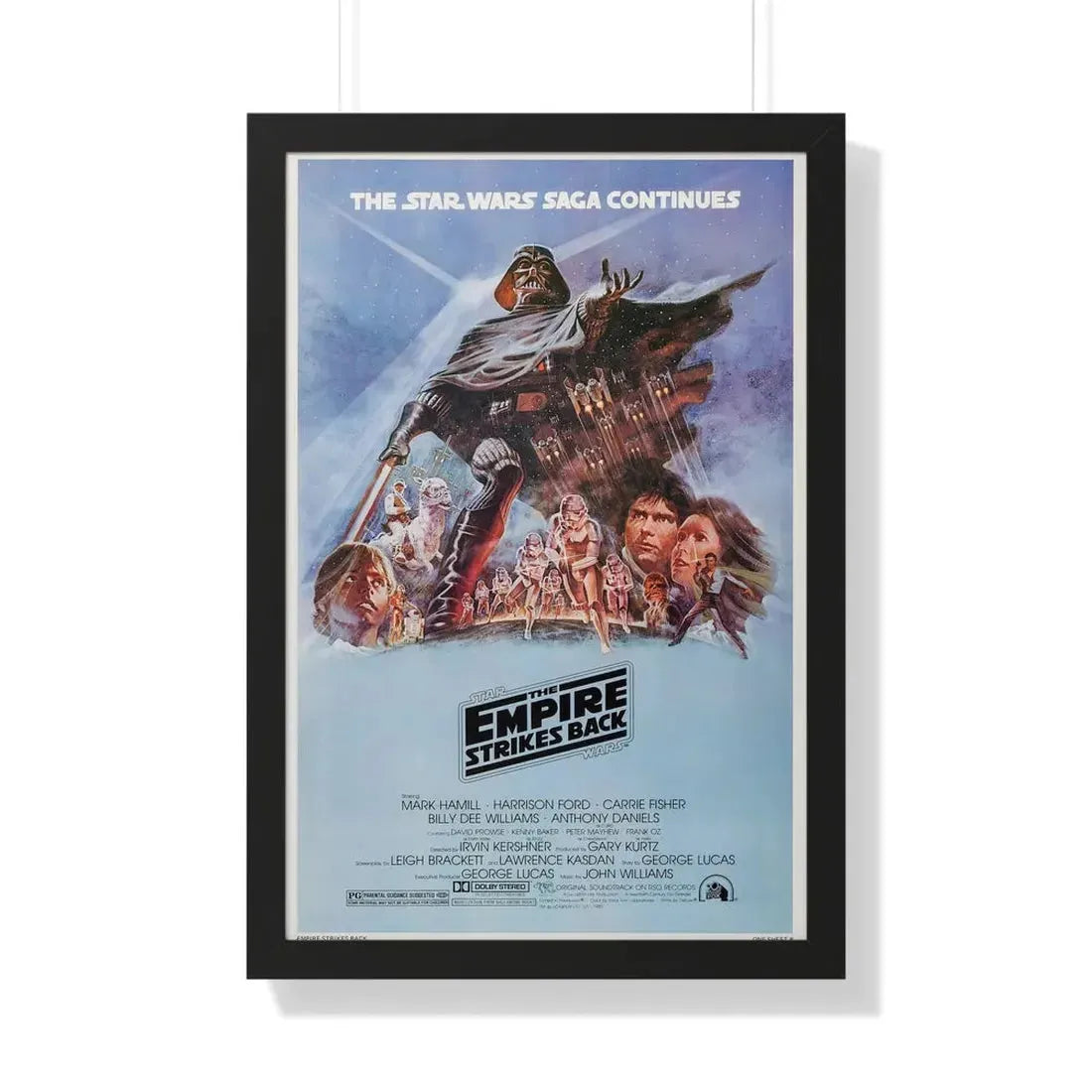 THE EMPIRE STRIKES BACK 1980 - Framed Movie Poster 20" x 30" Black - The Sticker Space