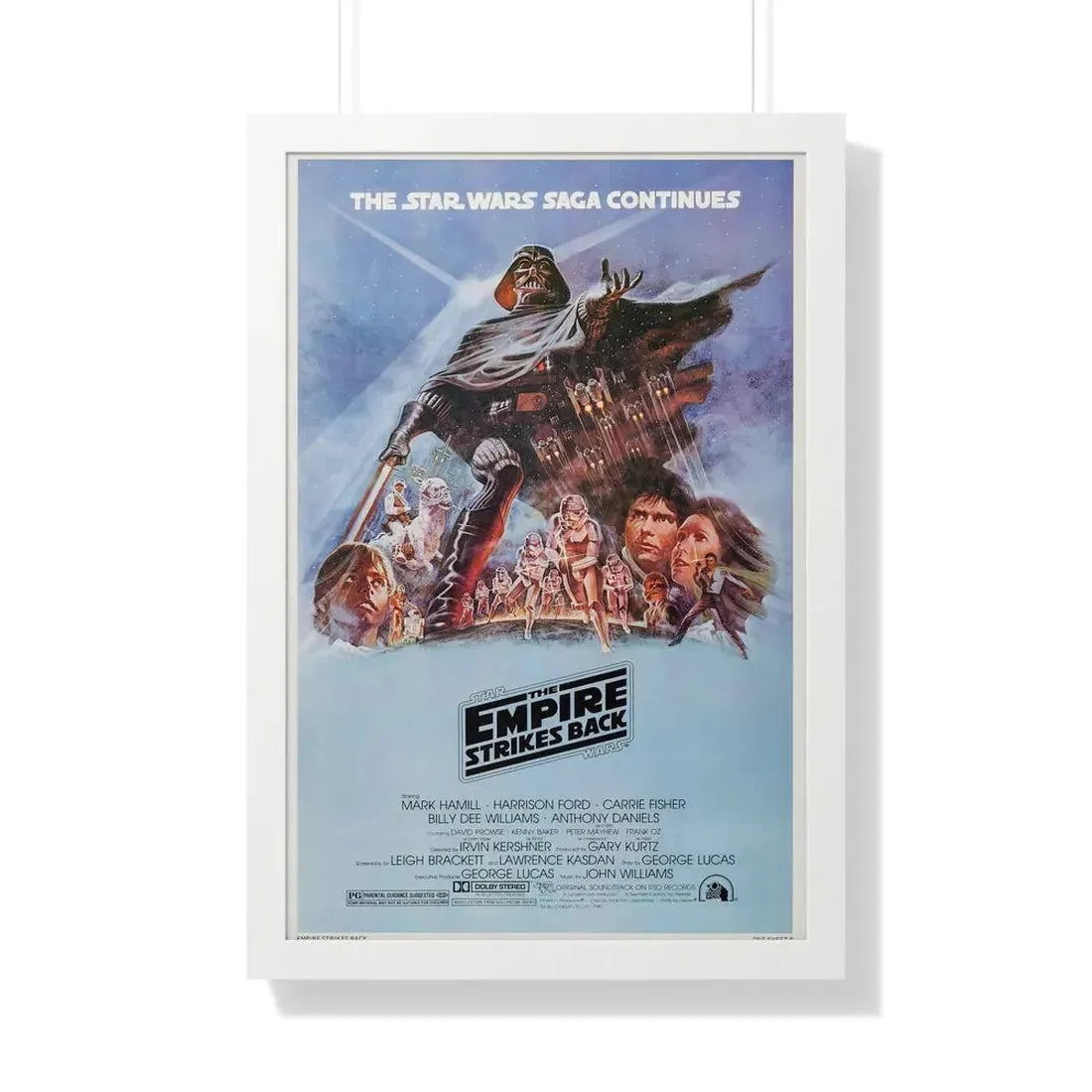 THE EMPIRE STRIKES BACK 1980 - Framed Movie Poster 20" x 30" White - The Sticker Space