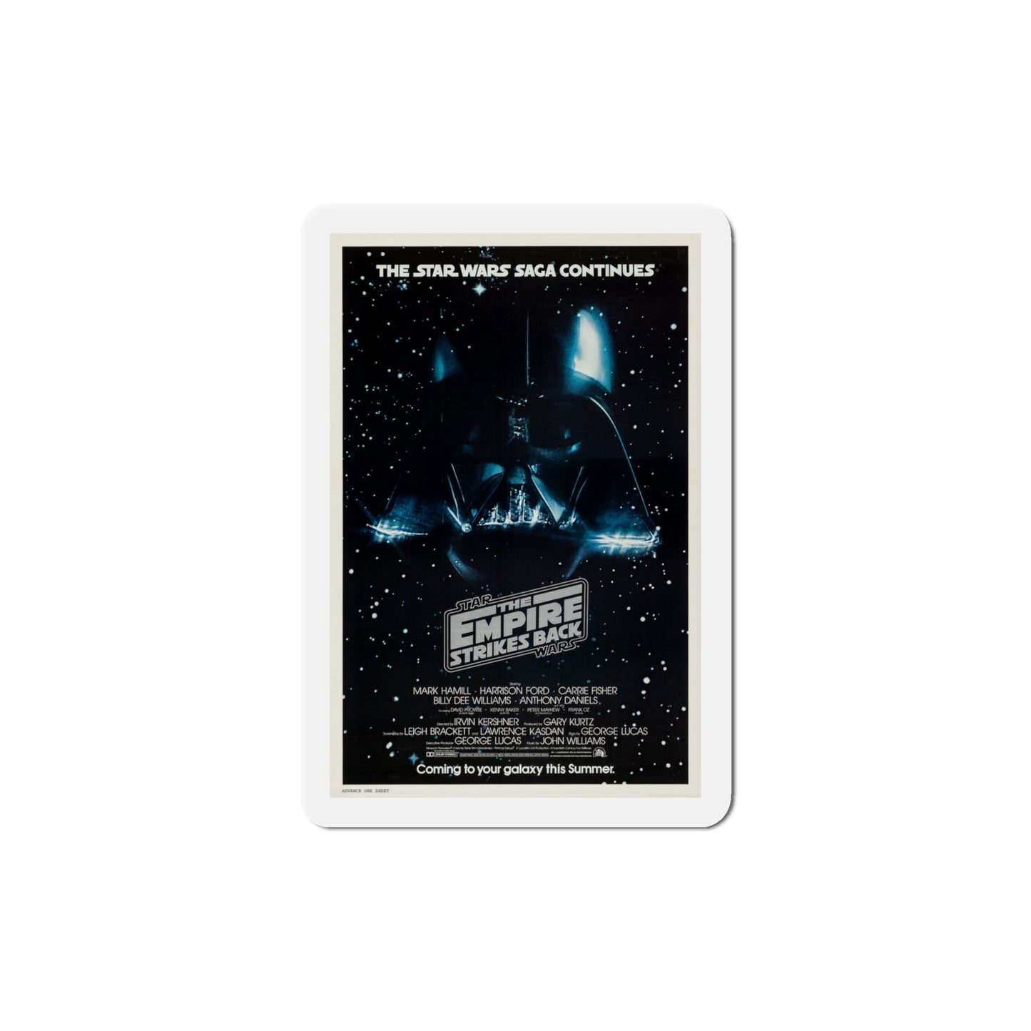 The Empire Strikes Back 1980 Movie Poster Die-Cut Magnet-4" x 4"-The Sticker Space