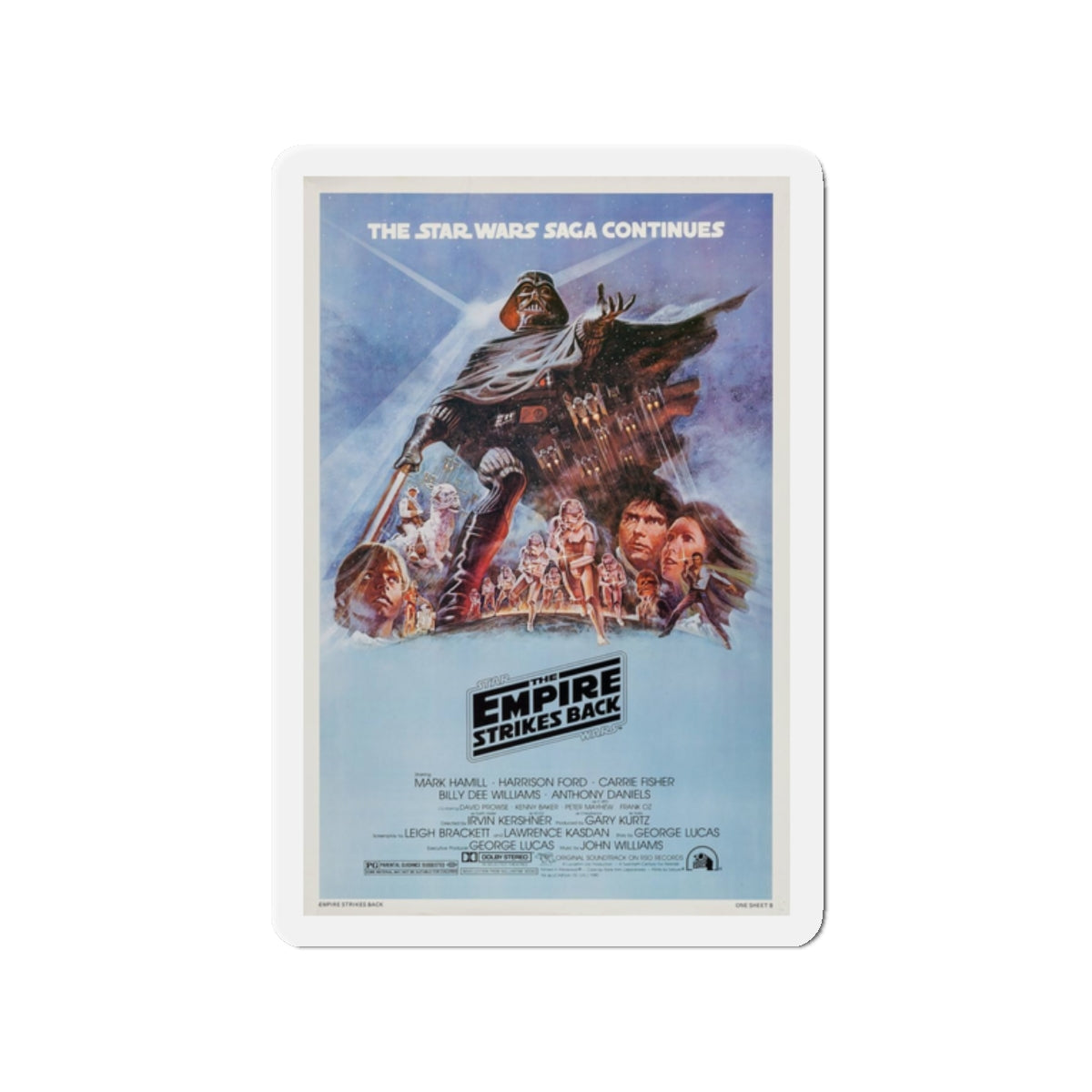 THE EMPIRE STRIKES BACK 1980 Movie Poster - Refrigerator Magnet-2" x 2"-The Sticker Space