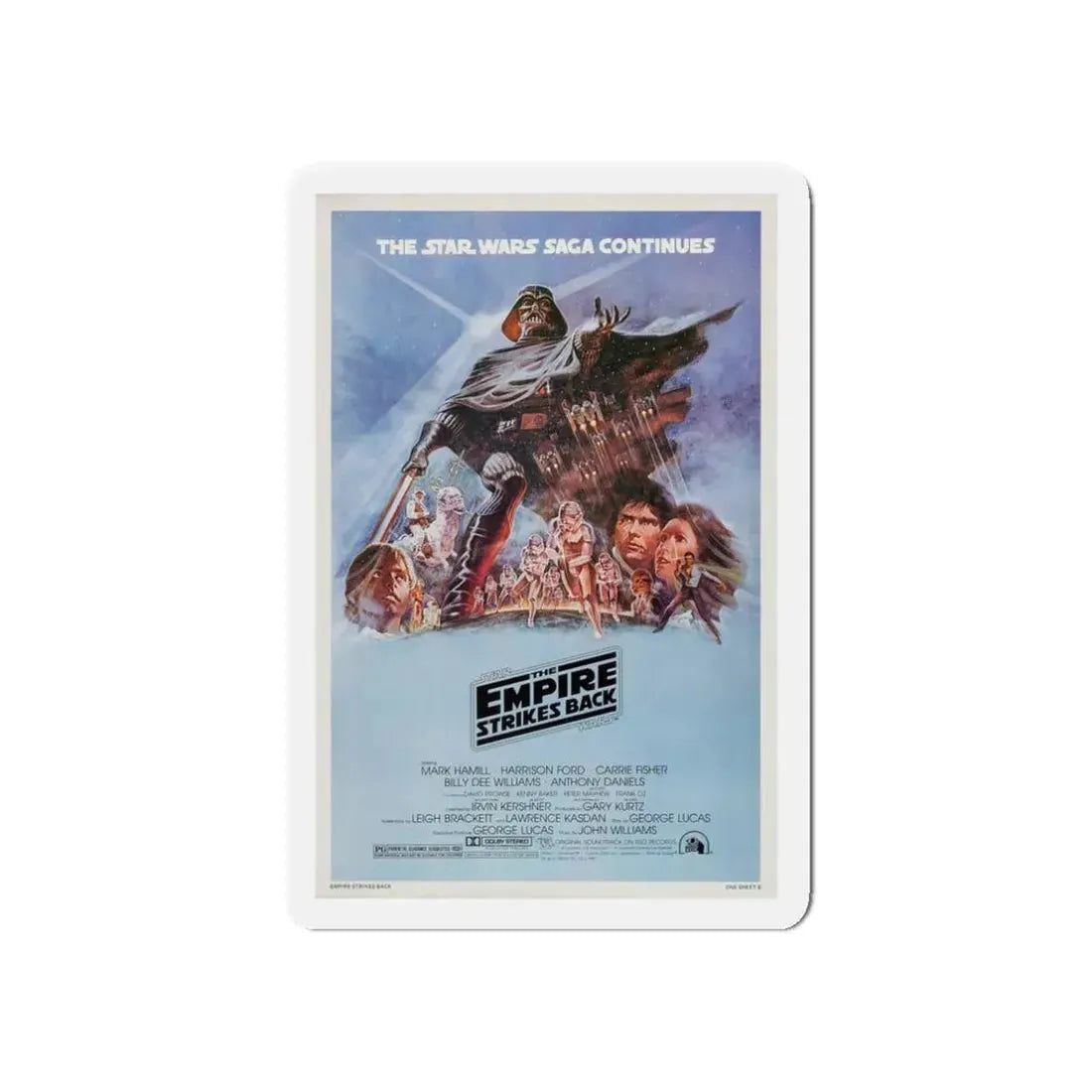 THE EMPIRE STRIKES BACK 1980 Movie Poster - Refrigerator Magnet 3 Inch Die-Cut - The Sticker Space
