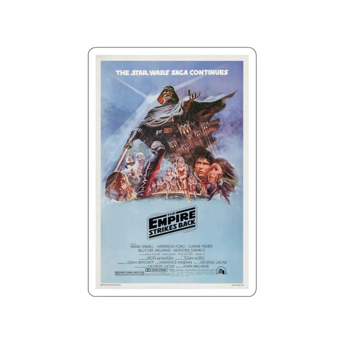 THE EMPIRE STRIKES BACK 1980 Movie Poster STICKER Vinyl Die-Cut Decal 3 Inch - The Sticker Space