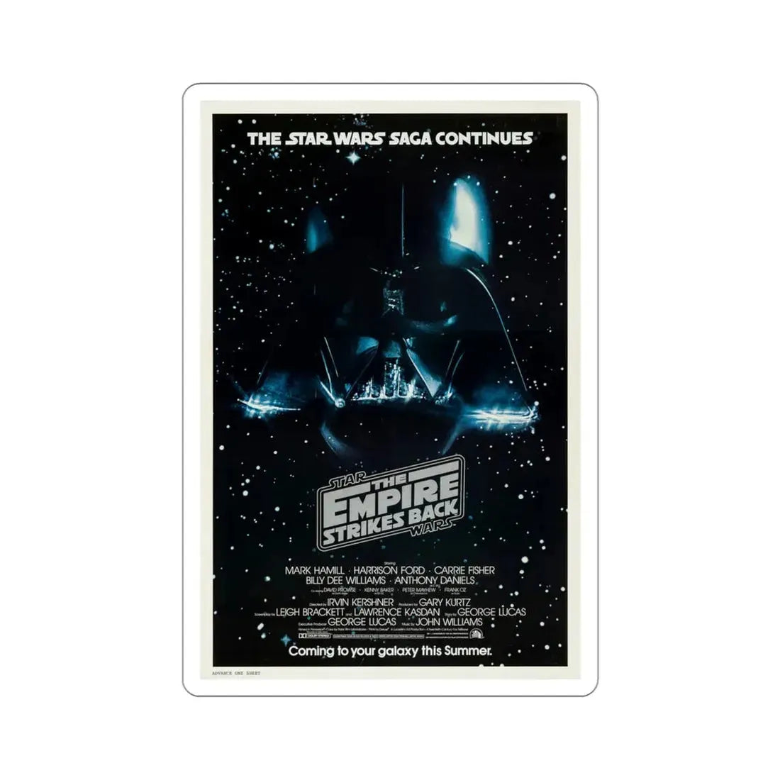 The Empire Strikes Back 1980 Movie Poster STICKER Vinyl Die-Cut Decal 4 Inch - The Sticker Space