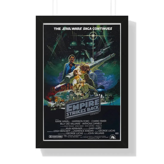 THE EMPIRE STRIKES BACK (2) 1980 - Framed Movie Poster 16″ x 24″ Black - The Sticker Space
