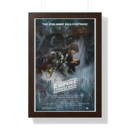 THE EMPIRE STRIKES BACK (3) 1980 - Framed Movie Poster 16″ x 24″ Walnut - The Sticker Space