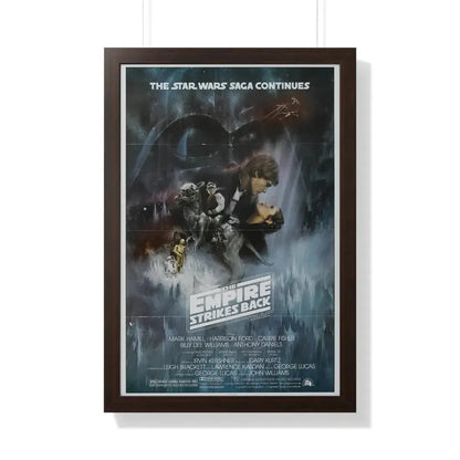 THE EMPIRE STRIKES BACK (3) 1980 - Framed Movie Poster 20" x 30" Walnut - The Sticker Space