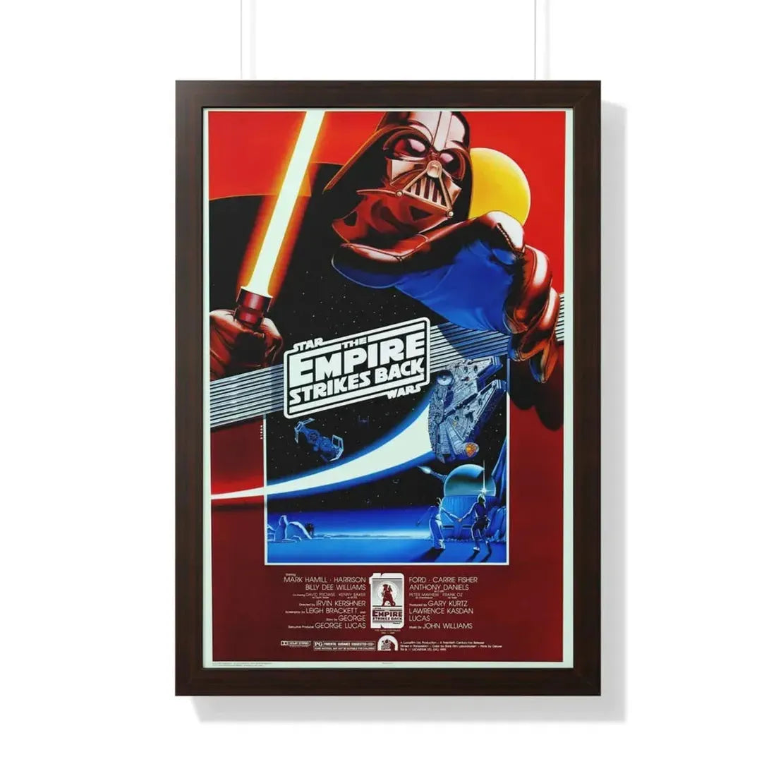 THE EMPIRE STRIKES BACK (5) 1980 - Framed Movie Poster 20" x 30" Walnut - The Sticker Space