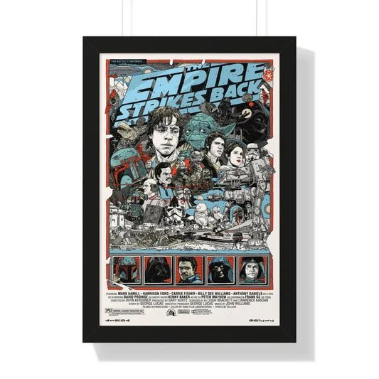 THE EMPIRE STRIKES BACK (ALAMO) 1980 - Framed Movie Poster 16″ x 24″ Black - The Sticker Space