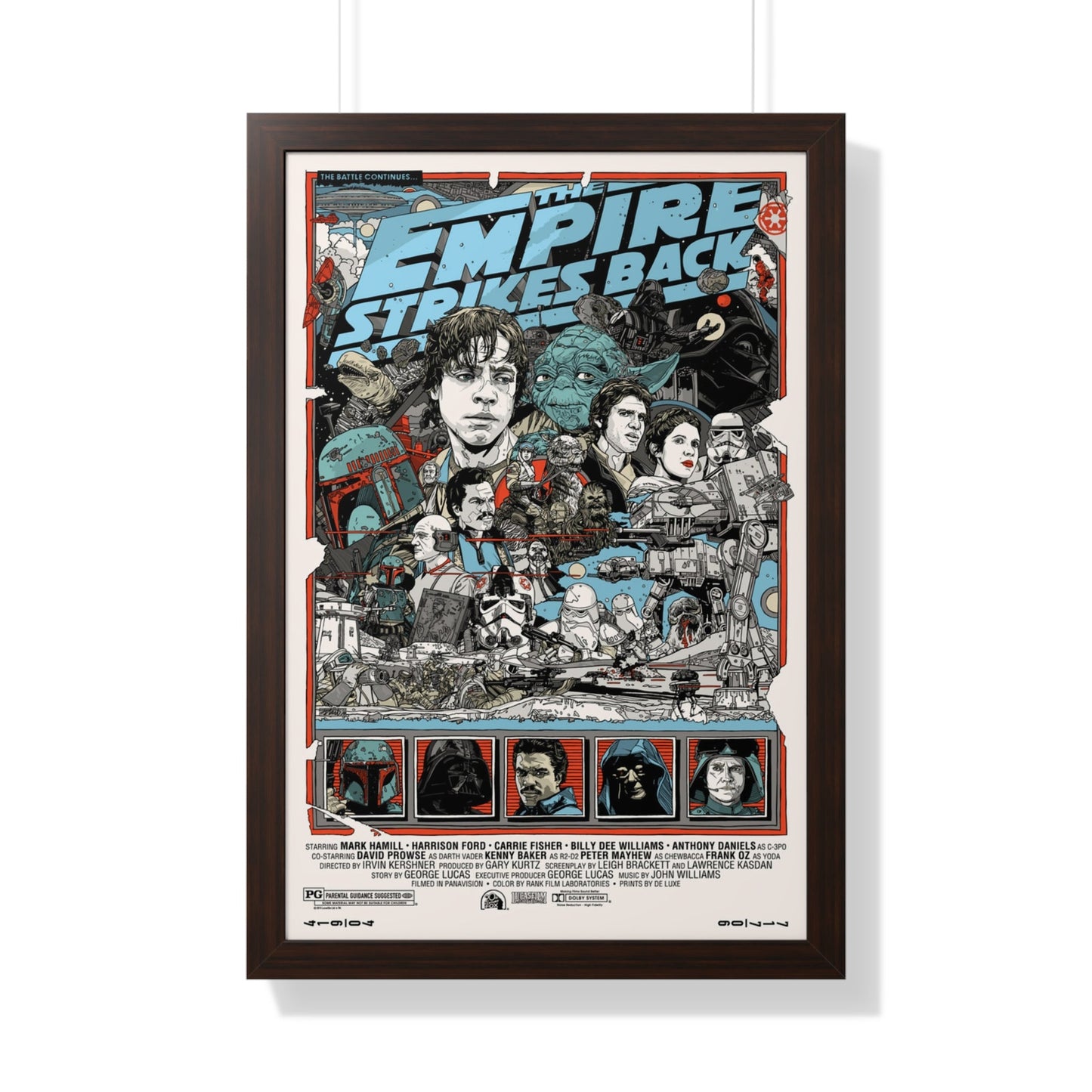 THE EMPIRE STRIKES BACK (ALAMO) 1980 - Framed Movie Poster-20" x 30"-The Sticker Space