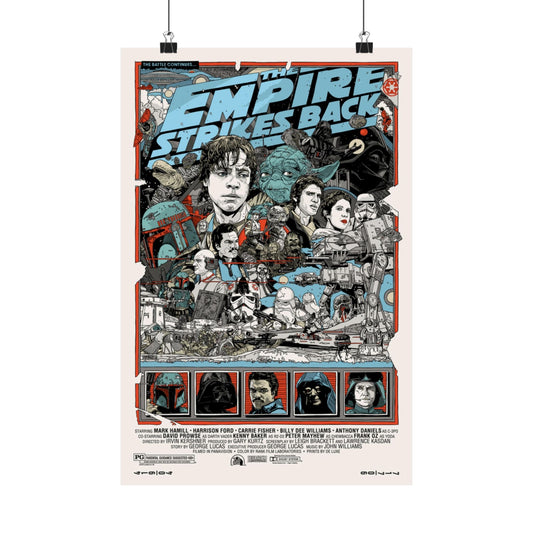 THE EMPIRE STRIKES BACK (ALAMO) 1980 - Paper Movie Poster-12″ x 18″-The Sticker Space